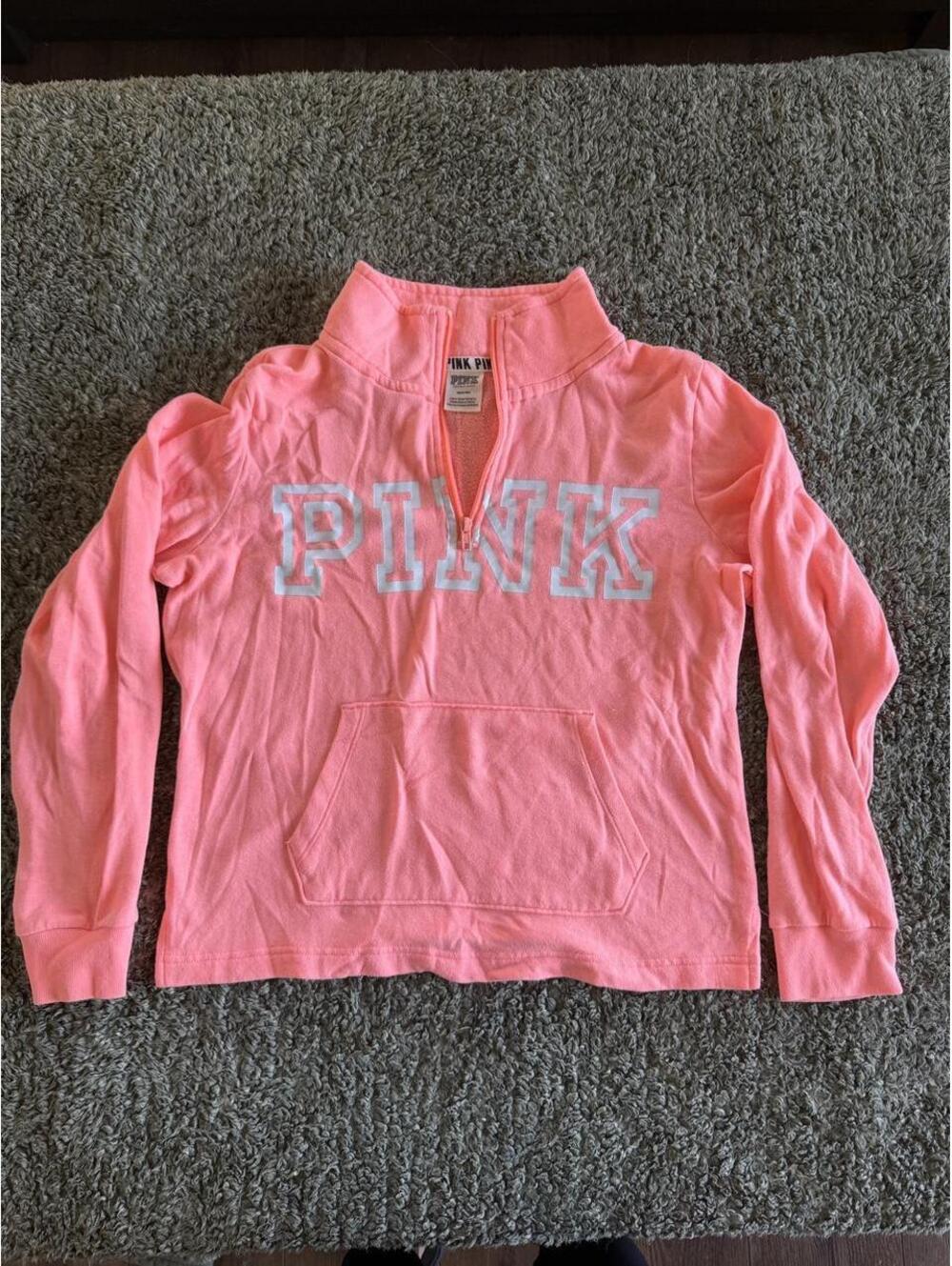 PINK Victoria's Secret Half-Zip Pullover Sweatshirt